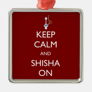 Kalm houden en Shisha aan Metalen Ornament
