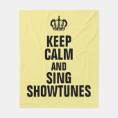 Kalm houden en Sing Showtunes Fleece Deken (Voorkant)
