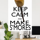 Kalm houden en S'mores maken Poster (Thuiskantoor)