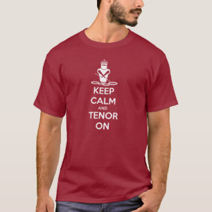 Kalm houden en spannen aan t-shirt