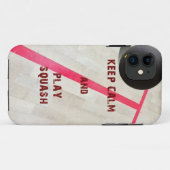 Kalm houden en Squash afspelen Case-Mate iPhone Case (Achterkant (horizontaal))