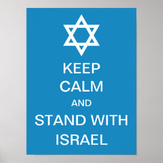 Kalm houden en staan met Israël Poster