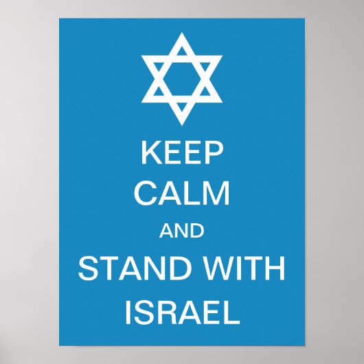 Kalm houden en staan met Israël Poster (Voorkant)
