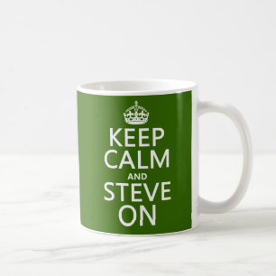 Kalm houden en Steve On (elke kleur) Koffiemok