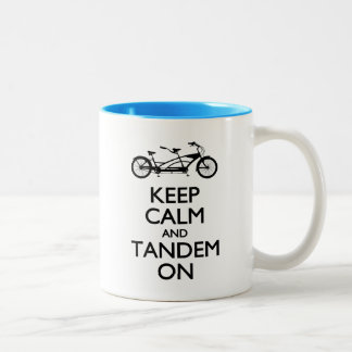 Kalm houden en Tandem aan Tweekleurige Koffiemok