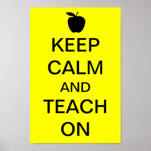 Kalm houden en TEACH aan houden Poster