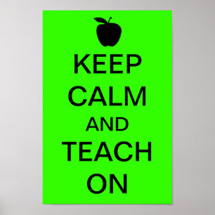 Kalm houden en TEACH aan houden Poster