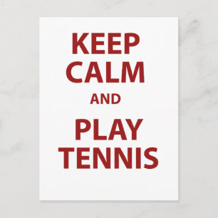 Kalm houden en Tennis afspelen Briefkaart
