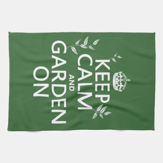 Kalm houden en tuin aan - Alle kleuren Theedoek (Horizontaal)