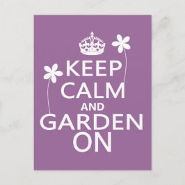 Kalm houden en tuinen aan briefkaart