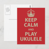 Kalm houden en Ukulele afspelen Briefkaart (Voorkant / Achterkant)