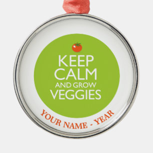 Kalm houden en Veggies 2 kweken Metalen Ornament