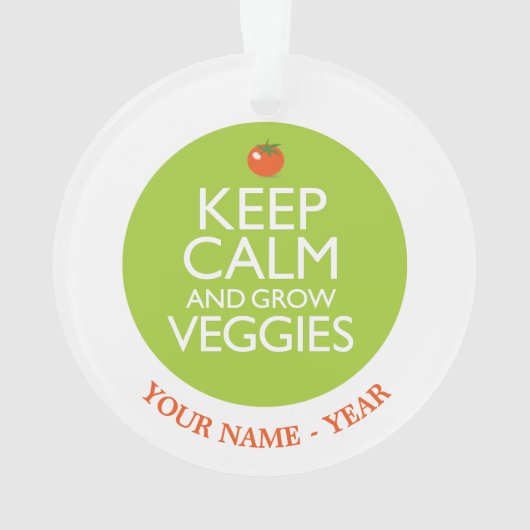 Kalm houden en Veggies 2 kweken Ornament (achterkant)