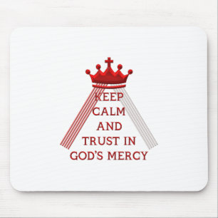 Kalm houden en vertrouwen in Gods genade. Muismat
