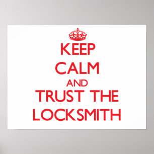 Kalm houden en vertrouwen op de Locksmith Poster