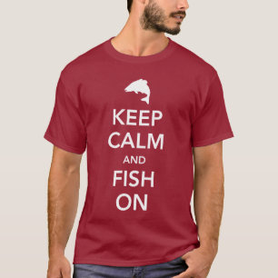 Kalm houden en vissen aan t-shirt