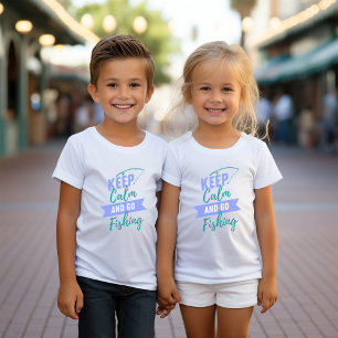 Kalm houden en Vist Kinder Shirts