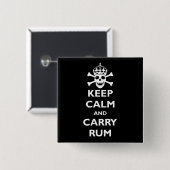 Kalm houden en voer uit vierkante button 5,1 cm (Voorkant /achterkant)