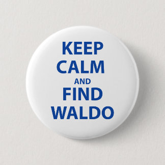 Kalm houden en Waldo zoeken Ronde Button 5,7 Cm