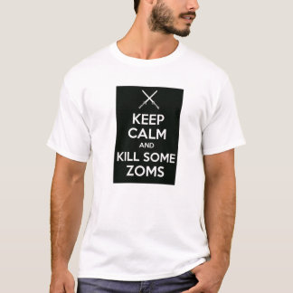 Kalm houden en wat zomen doden - Gekruiste zwaarde T-shirt