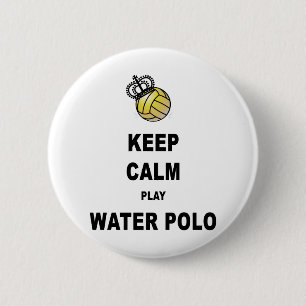 Kalm houden en waterpooproducten afspelen ronde button 5,7 cm