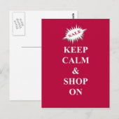 kalm houden en winkelen briefkaart (Voorkant / Achterkant)
