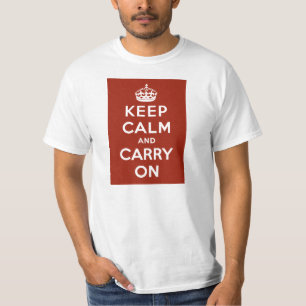  kalm houden en WWII propaganda uitvoeren T-shirt
