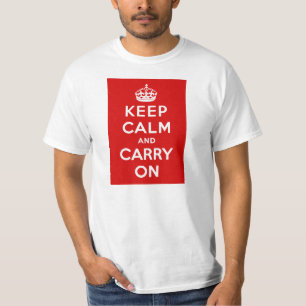  kalm houden en WWII propaganda uitvoeren T-shirt