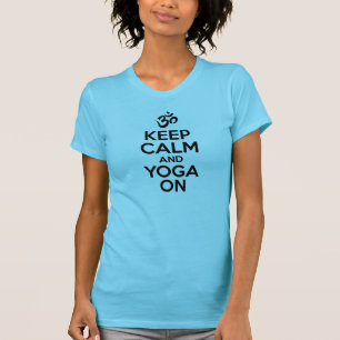 Kalm houden en Yoga aan T-shirt