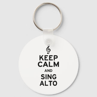 Kalm houden en Zing Alto Sleutelhanger