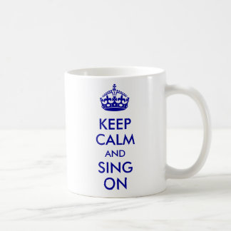 Kalm houden en zingen op Blue Kraft Paper Koffiemok