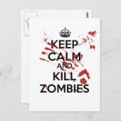 Kalm houden en Zombies doden Briefkaart (Voorkant / Achterkant)