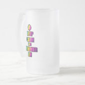 Kalm houden en zomer aan matglas bierpul (Voorkant links)