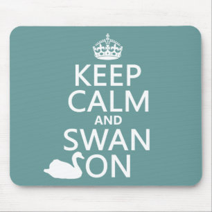 Kalm houden en Zwan aan - alle kleuren Muismat