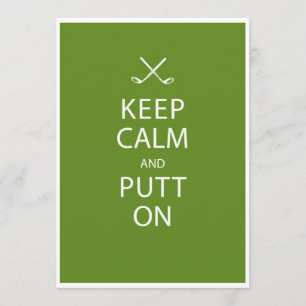 Kalm houden - Golf 80th Birthday Kaart