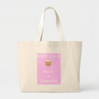 Kalm houden - Heb een Cupcake Grote Tote Bag