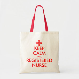 Kalm houden Ik ben een geregistreerde verpleegkund Tote Bag