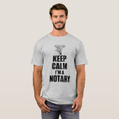 Kalm houden Ik ben een Notarische Quill Pen en Doc T-shirt (Voorkant volledig)