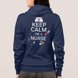 Kalm houden, ik ben verpleegster. hoodie