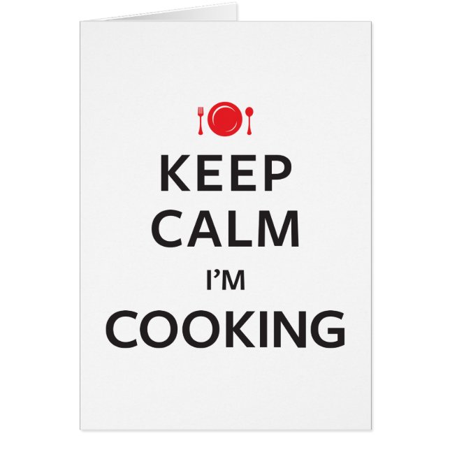 Kalm houden Ik koken. (Voorkant)