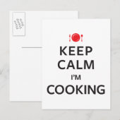 Kalm houden Ik koken. Briefkaart (Voorkant / Achterkant)