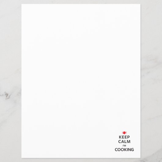 Kalm houden Ik koken. Flyer (Voorkant)