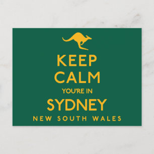 Kalm houden Je bent in Sydney. Briefkaart