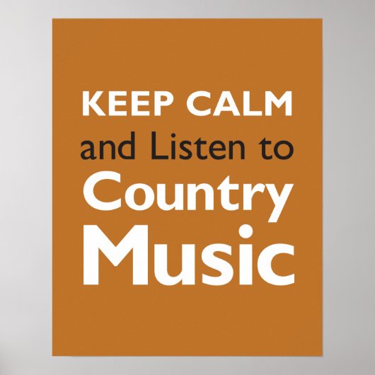 Kalm houden Land Poster (Voorkant)