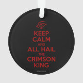 Kalm houden met de Crimson King Ornament (achterkant)