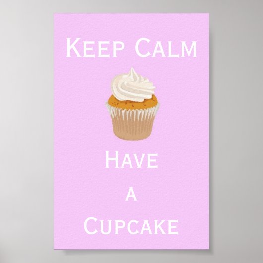Kalm houden met een cupcake poster (Voorkant)