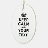 Kalm houden met Jouw tekst Keramisch Ornament (Links)
