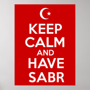 Kalm houden met Sabr Poster