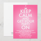 Kalm houden op zaterdag kaart (Voorkant / Achterkant)