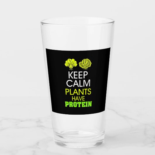 Kalm houden Planten hebben eiwitten Glas (Voorkant)